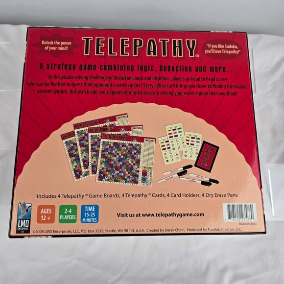 Telepathy Strategy Game Logic Deduction Unlock the Power of Your Mind! 2008 - Picture 3 of 15